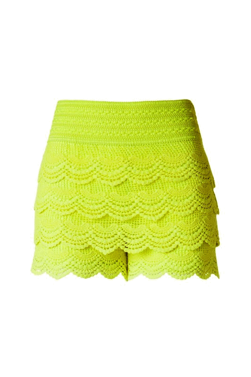 High Waist Crochet Shorts